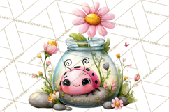 Spring Mini World Clipart, Cute Kawaii Garden Scenes PNG Product Image 4