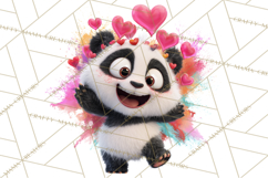 Kawaii Valentine Animals, Cute Heart Love Animals Png Product Image 4
