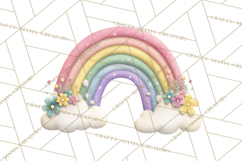 Rainbow Clipart, Pastel Rainbow Clip Art PNG, Spring Color Product Image 4