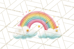 Rainbow Clipart, Pastel Rainbow Clip Art PNG, Spring Color Product Image 5