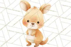 Watercolor Baby Animals, Cute Kawaii Forest Zoo Farm Ocean Product Image 5