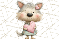 Valentine Dog Clipart PNG, Cute Valentine Dogs, Kids Product Image 5
