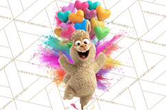 Kawaii Valentine Animals, Cute Heart Love Animals Png Product Image 5