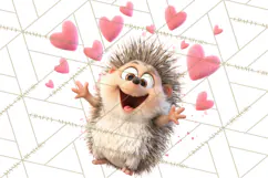 Kawaii Valentine Animals, Cute Heart Love Animals Png Product Image 2