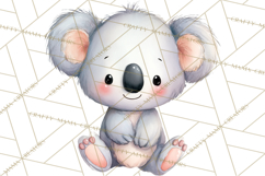 Watercolor Baby Animals, Cute Kawaii Forest Zoo Farm Ocean Product Image 2