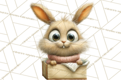 Bookish Bunnies PNG Clipart, Cozy Bunny Reading Product Image 2