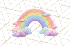 Rainbow Clipart, Pastel Rainbow Clip Art PNG, Spring Color Product Image 2