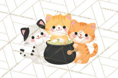 Kawaii Cat Clipart, Cute Kitten PNG, Fun Cat Illustrations Product Image 4