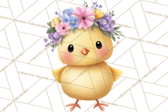 Adorable Baby Animals Easter Clipart PNG, Pastel Chicks Png Product Image 4