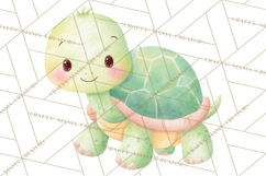 Watercolor Baby Animals, Cute Kawaii Forest Zoo Farm Ocean Product Image 3