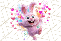 Kawaii Valentine Animals, Cute Heart Love Animals Png Product Image 3