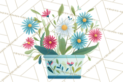 Spring Garden Tools and Floral Gardening Clipart PNG Product Image 3