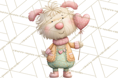 Valentine Dog Clipart PNG, Cute Valentine Dogs, Kids Product Image 3