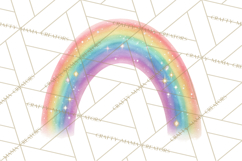 Rainbow Clipart, Pastel Rainbow Clip Art PNG, Spring Color Product Image 4