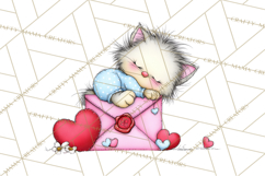 Valentine Animals Clipart Cute Cartoon Characters PNG Product Image 4