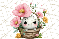 Spring Mini World Clipart, Cute Kawaii Garden Scenes PNG Product Image 4