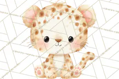 Watercolor Baby Animals, Cute Kawaii Forest Zoo Farm Ocean Product Image 4