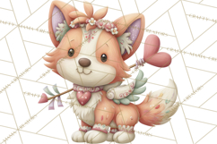 Valentine Dog Clipart PNG, Cute Valentine Dogs, Kids Product Image 4