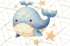 Ocean Baby Animals Clipart PNG, Cute Sea Animals Watercolor Product Image 5