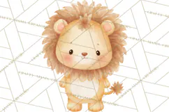 Watercolor Baby Animals, Cute Kawaii Forest Zoo Farm Ocean Product Image 5