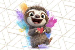 Kawaii Valentine Animals, Cute Heart Love Animals Png Product Image 5