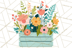 Spring Garden Tools and Floral Gardening Clipart PNG Product Image 5