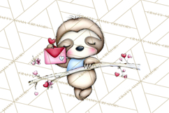Valentine Animals Clipart Cute Cartoon Characters PNG Product Image 5