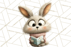 Bookish Bunnies PNG Clipart, Cozy Bunny Reading Product Image 2