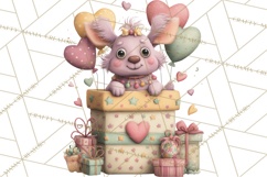 Valentine Dog Clipart PNG, Cute Valentine Dogs, Kids Product Image 2