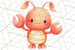 Watercolor Baby Animals, Cute Kawaii Forest Zoo Farm Ocean Product Image 2