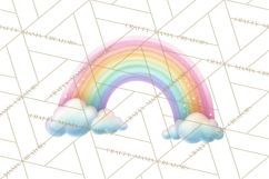 Rainbow Clipart, Pastel Rainbow Clip Art PNG, Spring Color Product Image 3