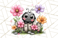 Spring Mini World Clipart, Cute Kawaii Garden Scenes PNG Product Image 3
