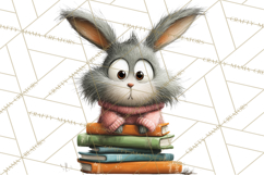 Bookish Bunnies PNG Clipart, Cozy Bunny Reading Product Image 3