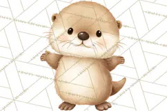Watercolor Baby Animals, Cute Kawaii Forest Zoo Farm Ocean Product Image 4