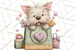 Valentine Dog Clipart PNG, Cute Valentine Dogs, Kids Product Image 4