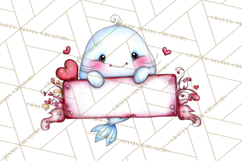 Valentine Animals Clipart Cute Cartoon Characters PNG Product Image 4