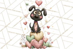 Valentine Dog Clipart PNG, Cute Valentine Dogs, Kids Product Image 5