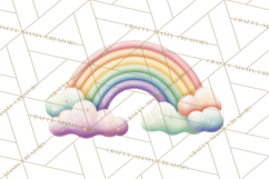 Rainbow Clipart, Pastel Rainbow Clip Art PNG, Spring Color Product Image 5
