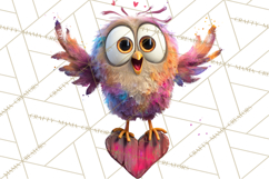 Kawaii Valentine Animals, Cute Heart Love Animals Png Product Image 5