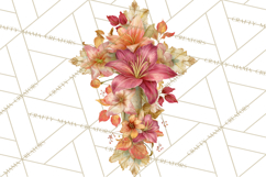 Easter Lily Cross Clipart, Pastel Bold Christian Crosses Png Product Image 3