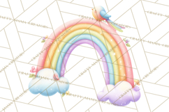 Rainbow Clipart, Pastel Rainbow Clip Art PNG, Spring Color Product Image 4