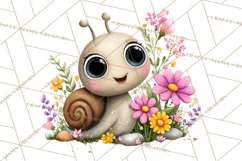 Spring Mini World Clipart, Cute Kawaii Garden Scenes PNG Product Image 4