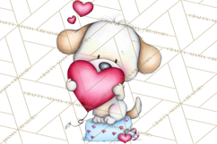 Valentine Animals Clipart Cute Cartoon Characters PNG Product Image 4