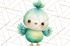 Watercolor Baby Animals, Cute Kawaii Forest Zoo Farm Ocean Product Image 4