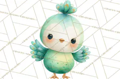 Watercolor Baby Animals, Cute Kawaii Forest Zoo Farm Ocean Product Image 4