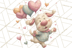Valentine Dog Clipart PNG, Cute Valentine Dogs, Kids Product Image 4