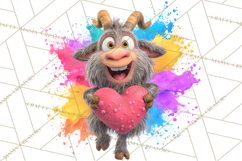 Kawaii Valentine Animals, Cute Heart Love Animals Png Product Image 4