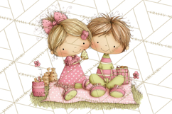 Adorable Spring Kids Clipart, Playful Children Clip Art PNG Product Image 5