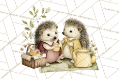 Vintage Spring Animals Clipart, Tea Party Picnic Png Product Image 5