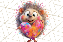 Kawaii Valentine Animals, Cute Heart Love Animals Png Product Image 5